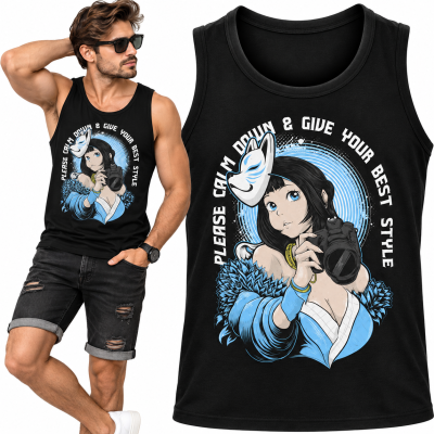 TANK TOP ŚMIESZNY KITSUNE